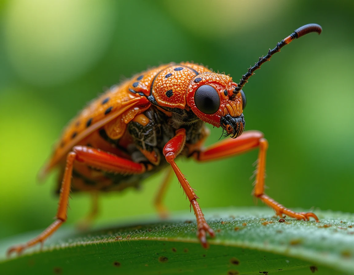 Makro-Nahaufnahme einer farbenfrohen europäischen Wespe in der Natur