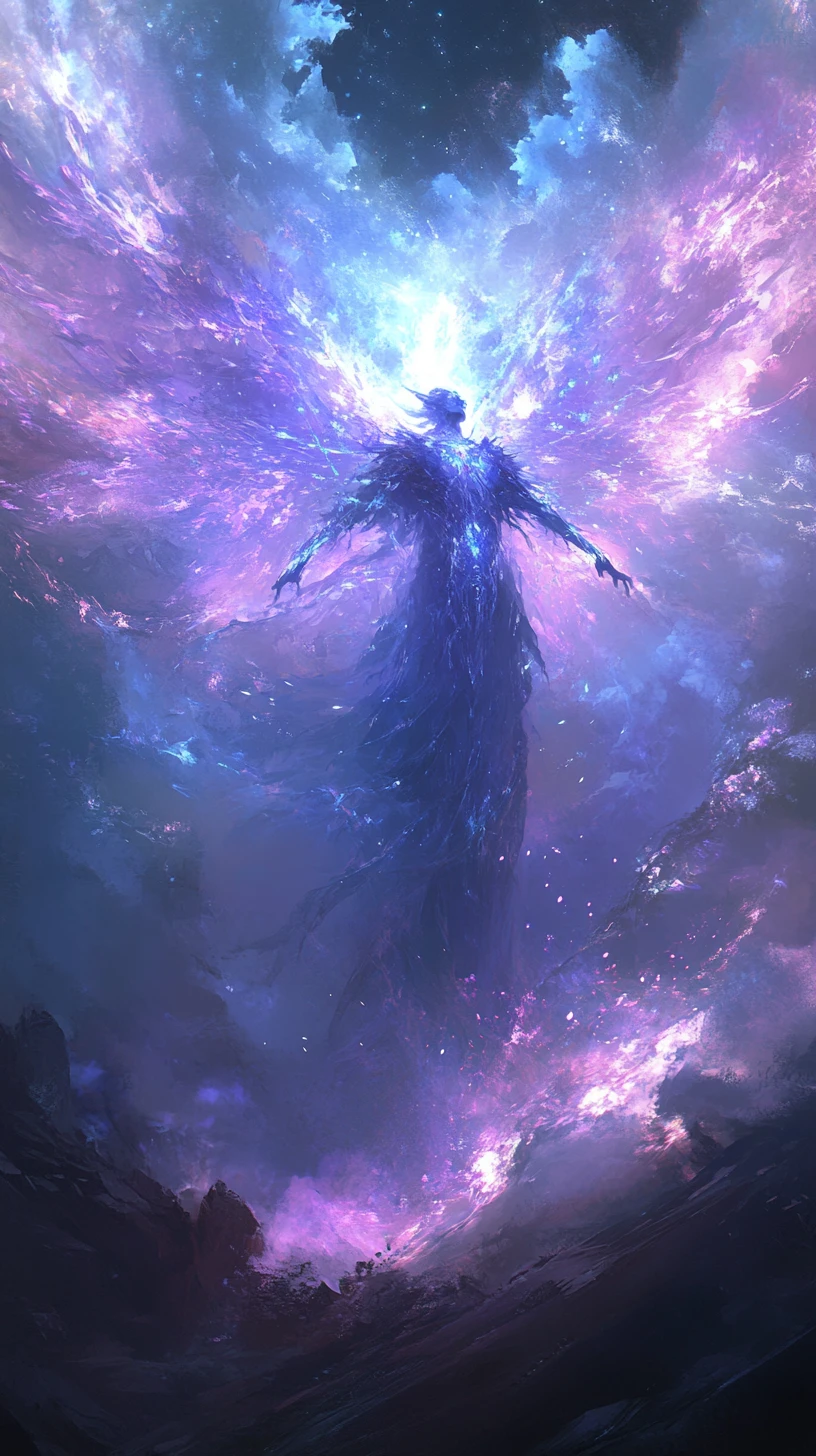 Aggressive dark themed abstract emotional concept art