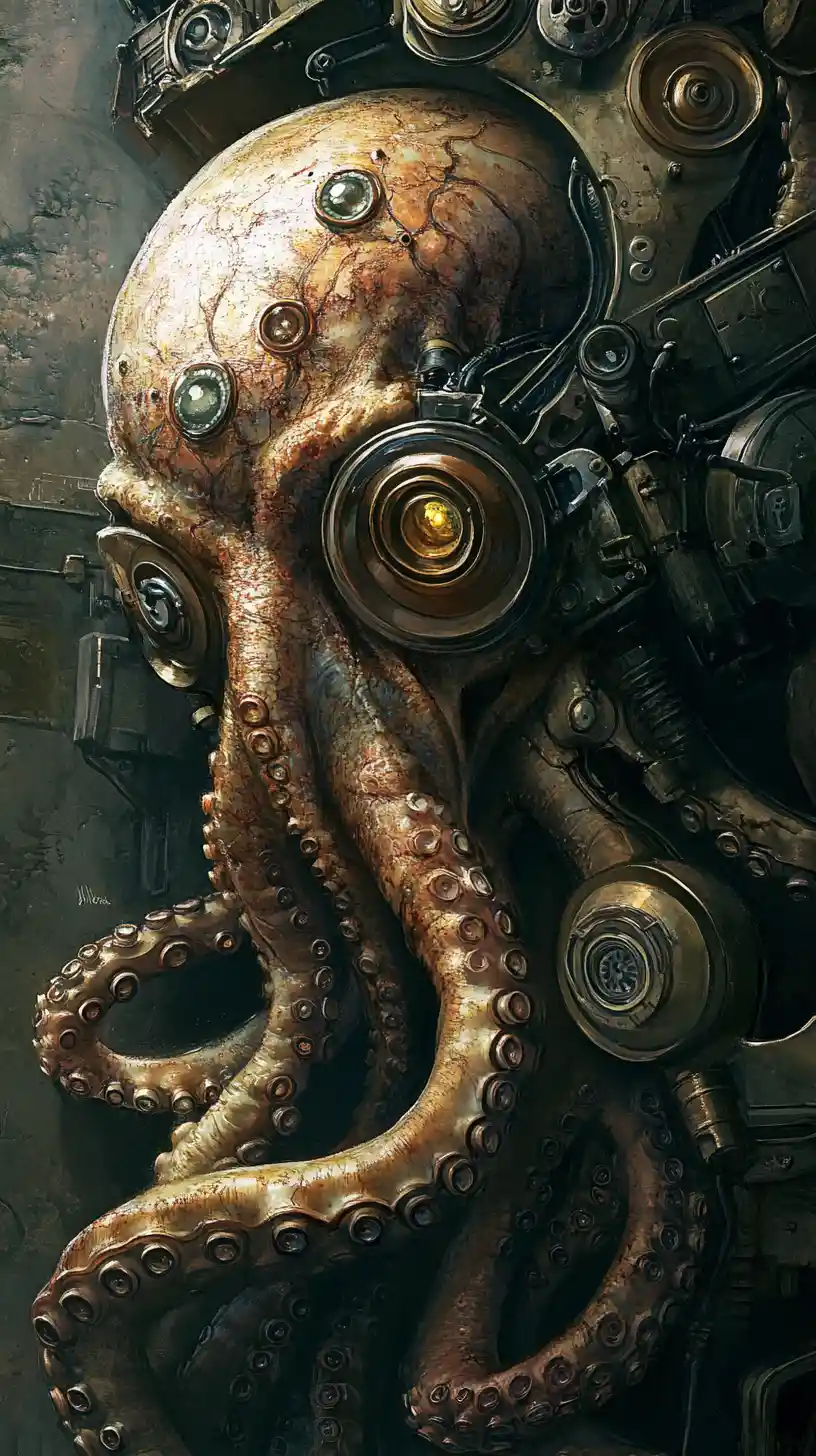 Monstro de Polvo Humanoide em um Sombrio Mundo Onírico Distópico