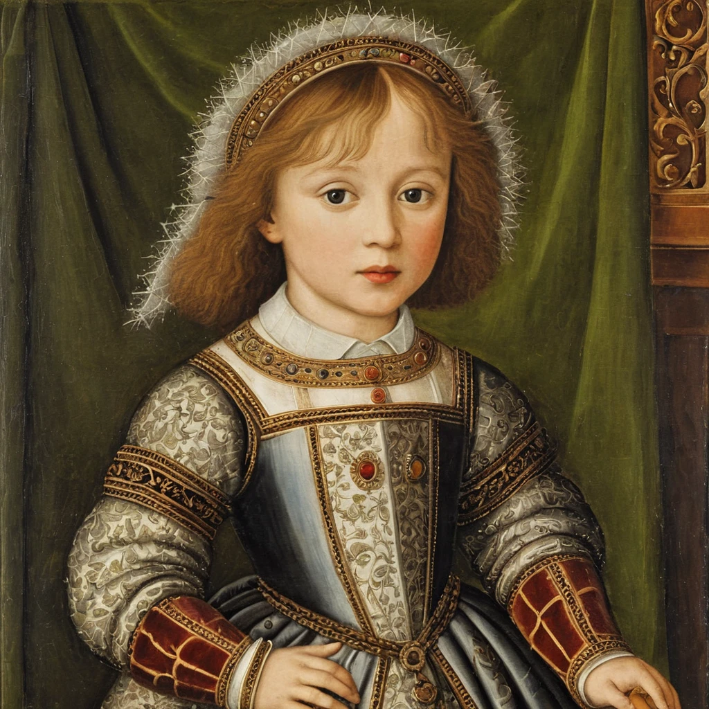 Renaissance portrait of a young British toddler girl