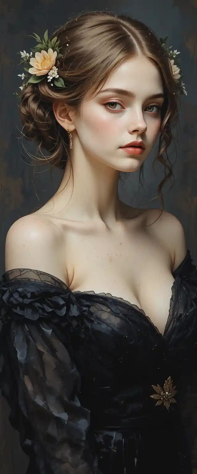Emotionales Fashion-Porträt im pastosen Präraffaeliten-Stil