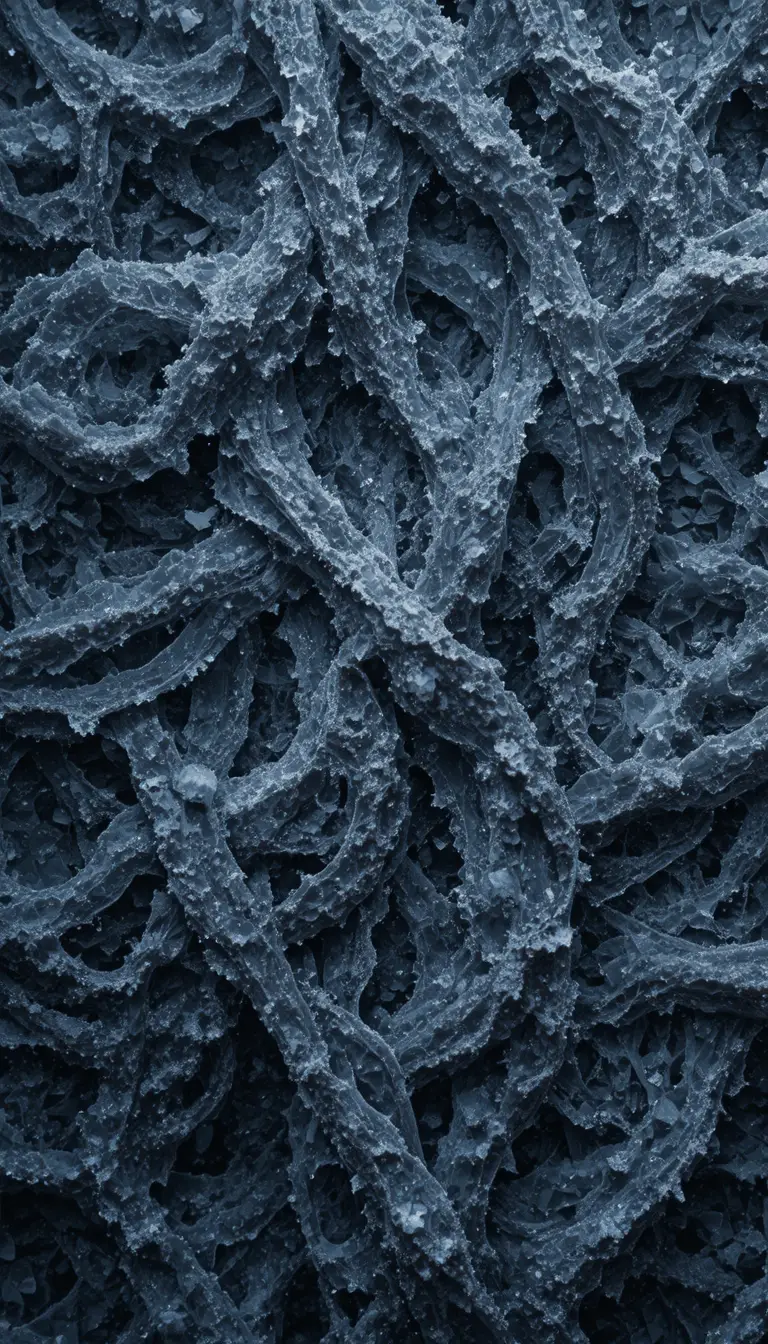 Layered abstract fabrics with intertwined geometric beams