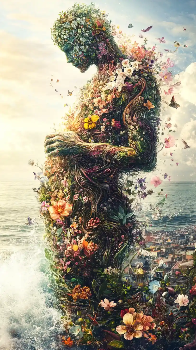 Mystical Nature Spirit Rising From A Remote Shoreline
