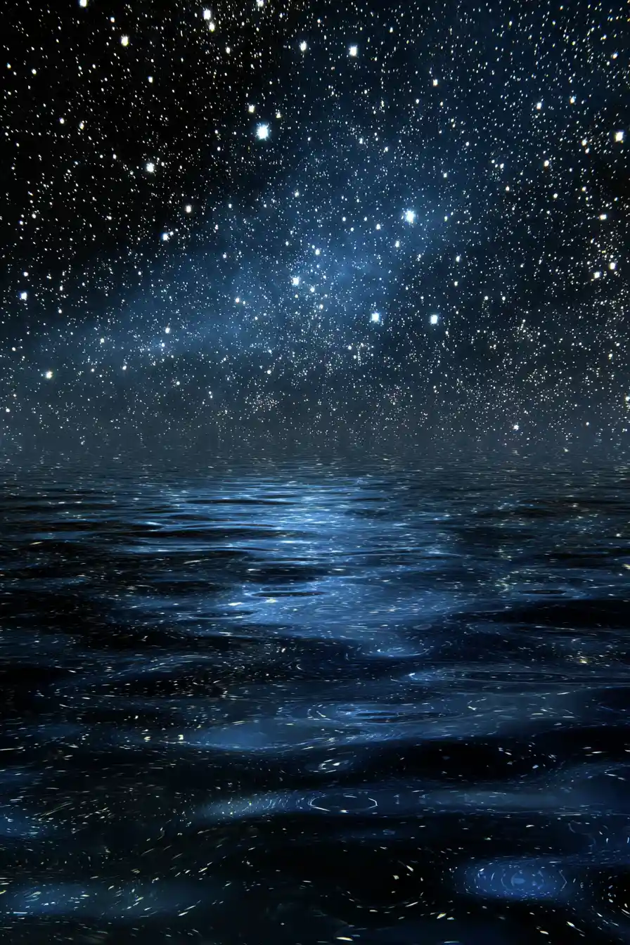 Persona contemplando las estrellas en el silencioso cielo nocturno
