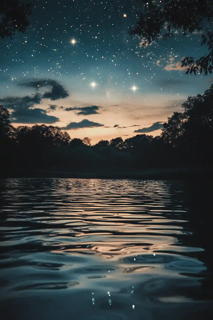 Persona che guarda le stelle nel cielo notturno