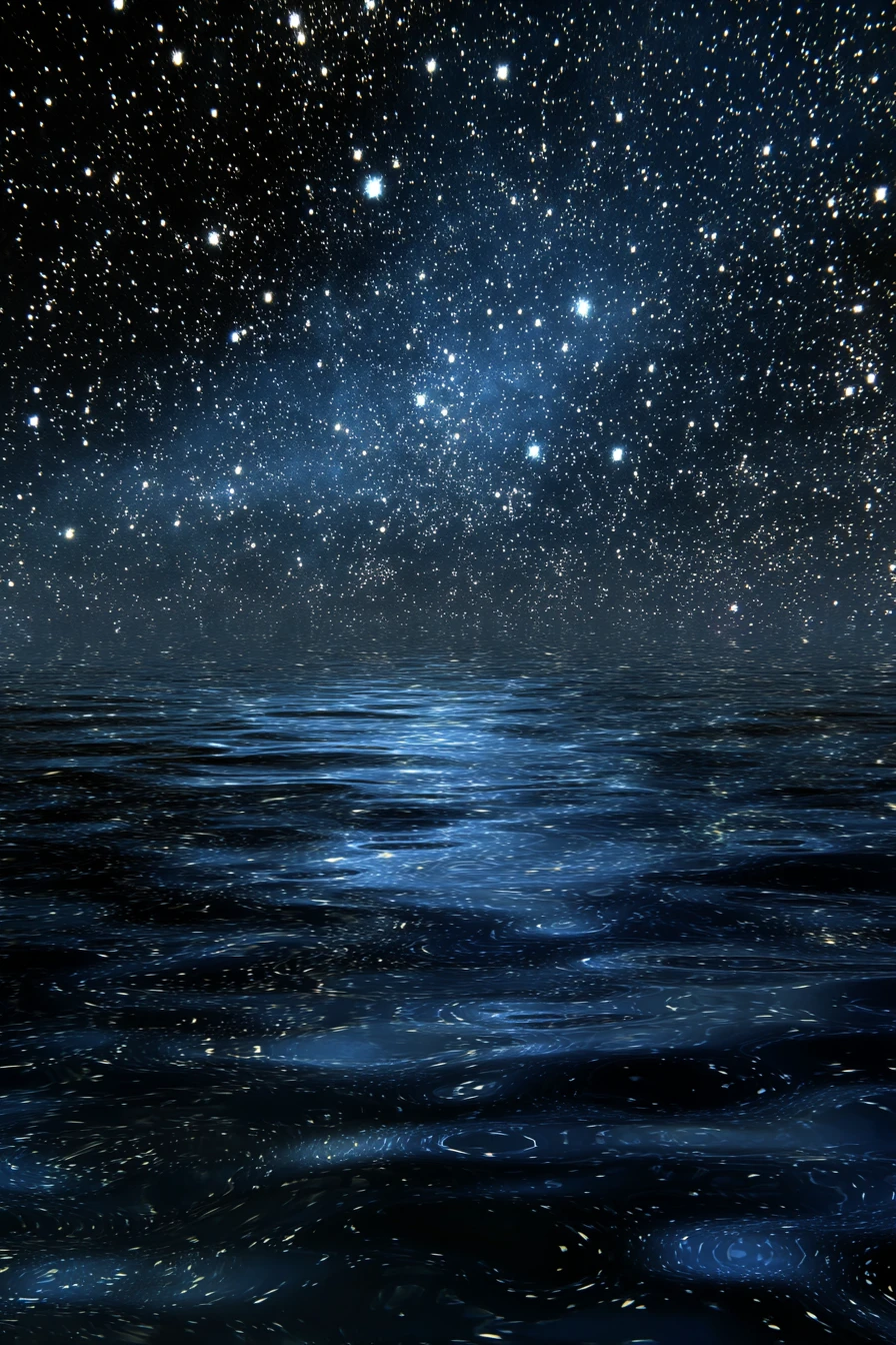 Persona contemplando las estrellas en el silencioso cielo nocturno
