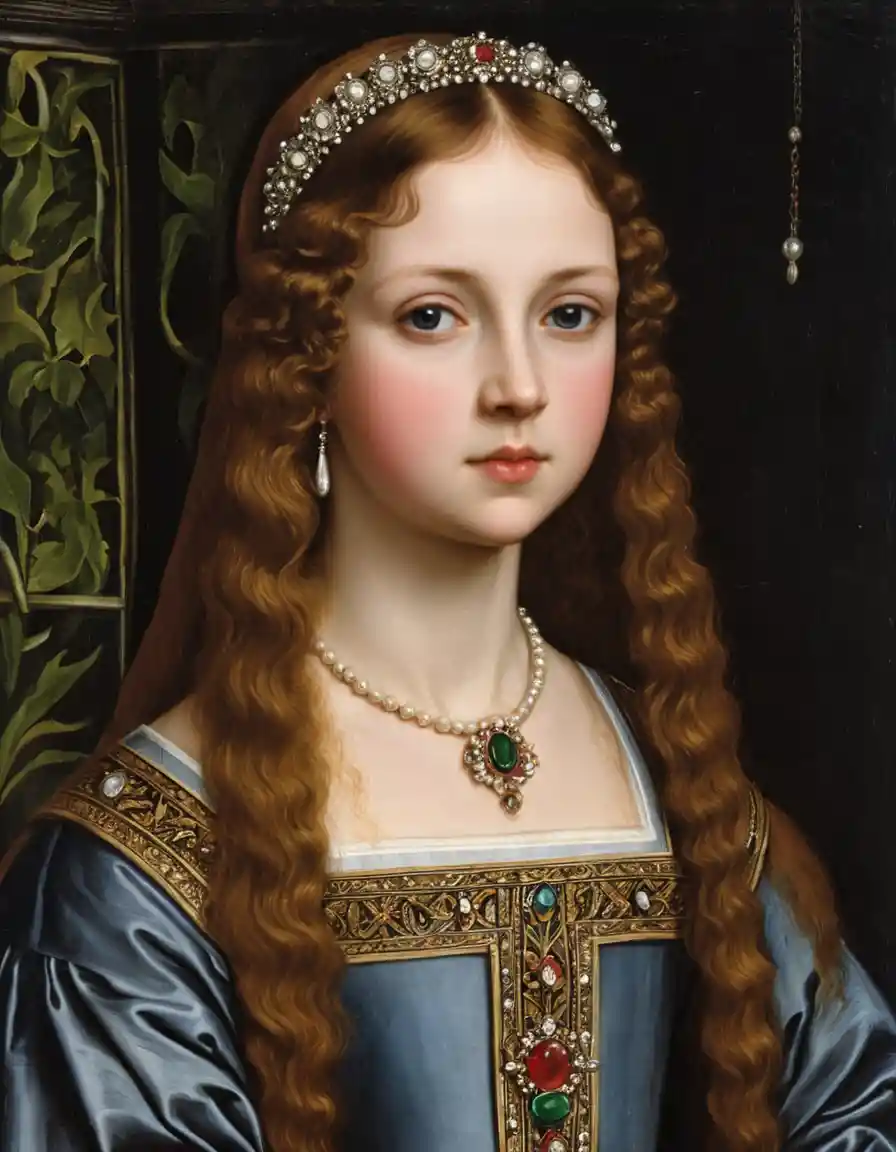 Renaissance-Porträt eines Teenager-Mädchens aus Fotheringhay, England