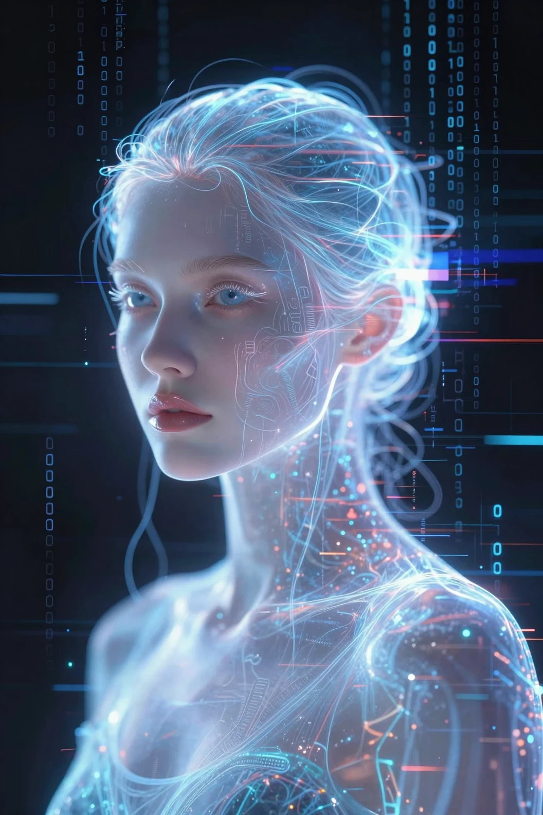 Retrato Holográfico Surreal de uma Donzela Europeia de Ficção Científica