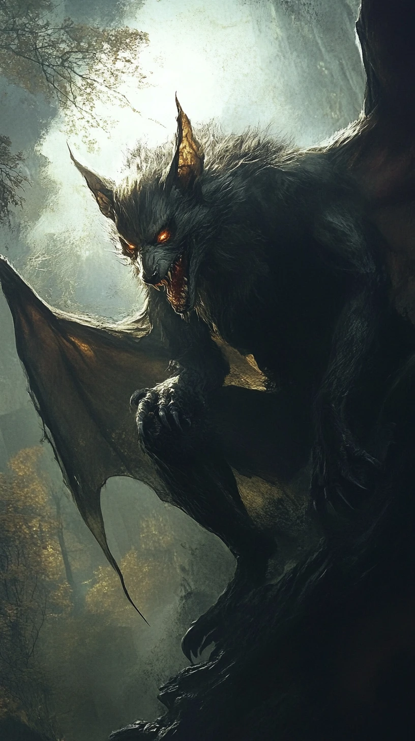 Dark fantasy vampire spirit inspired by strigoi folklore