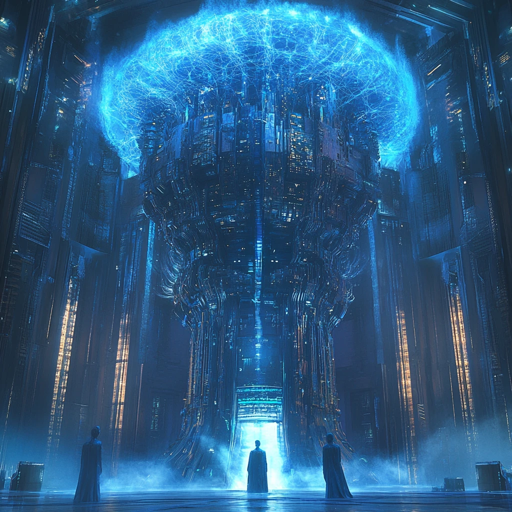 Biologisches Gehirn-Orakel verschmolzen mit gewaltigem Sci-Fi-Supercomputer