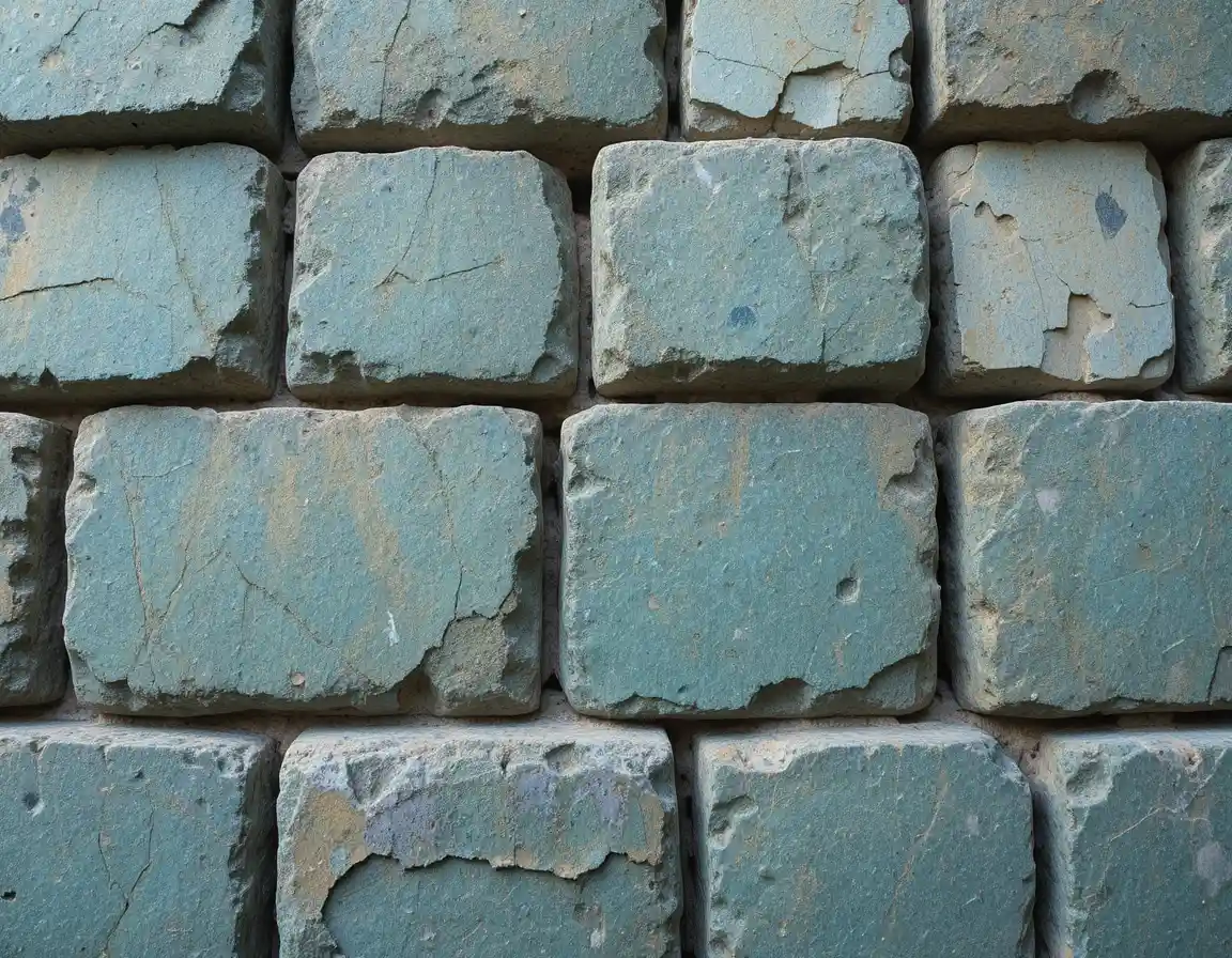 Close up of ancient polygonal stone wall masonry detail