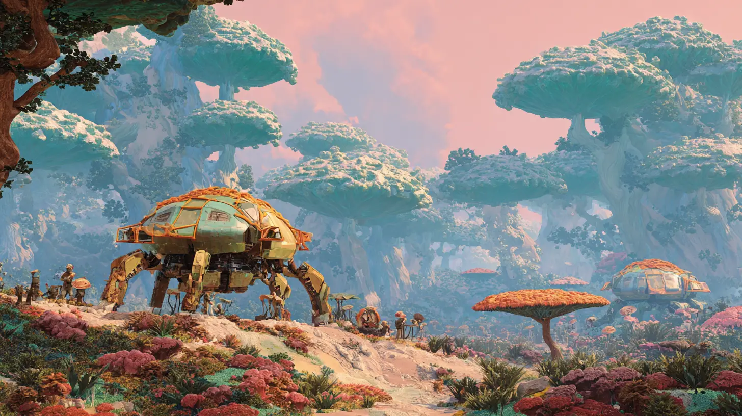 Alien Outpost Under Attack By Giant Armored Creature