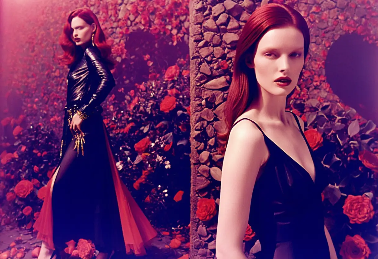 Gucci models in sexy 2000s high fashion campaign