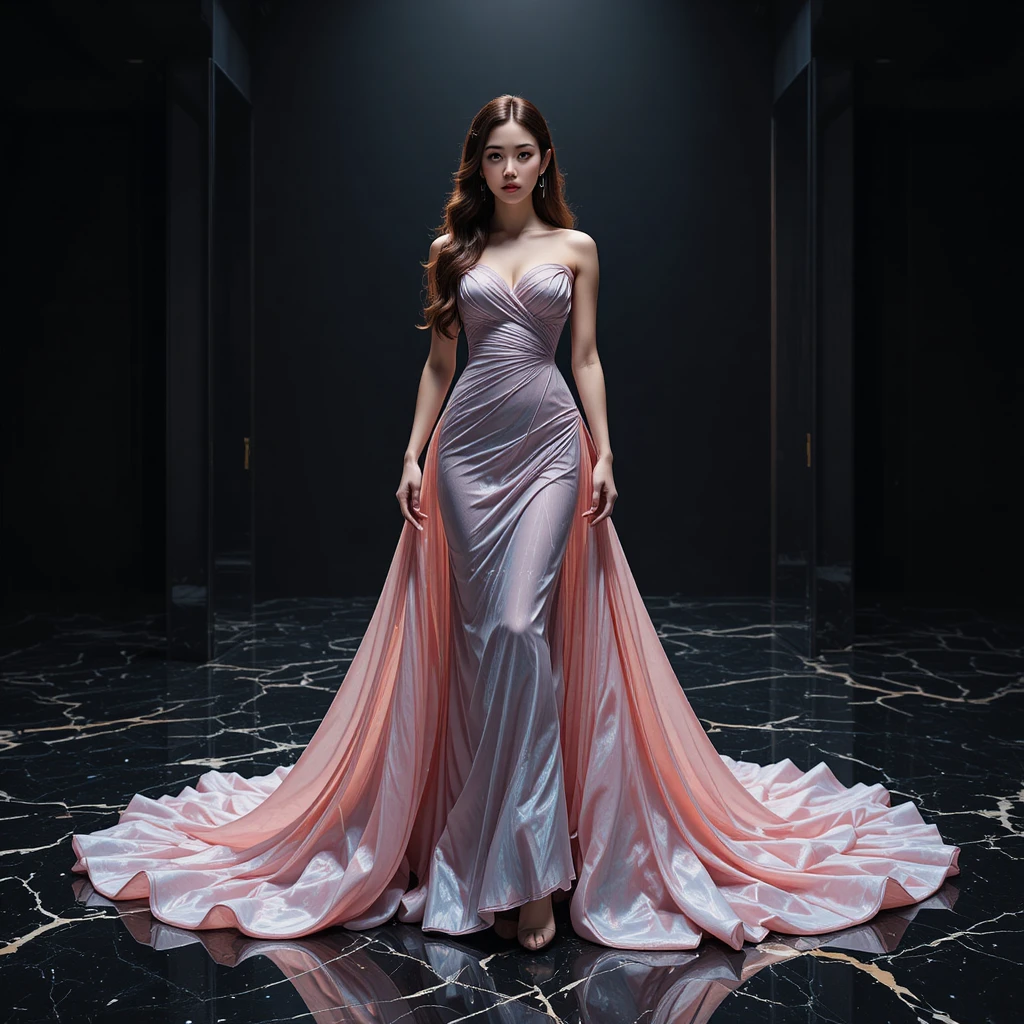 超次元的なクチュールドレスをまとった韓国人女性