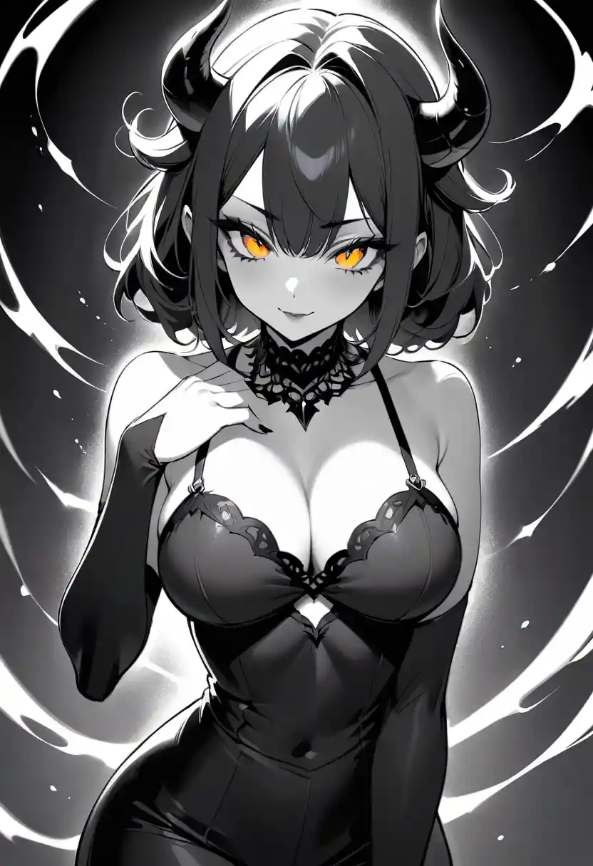 金色發光雙眼的哥德角女特寫
