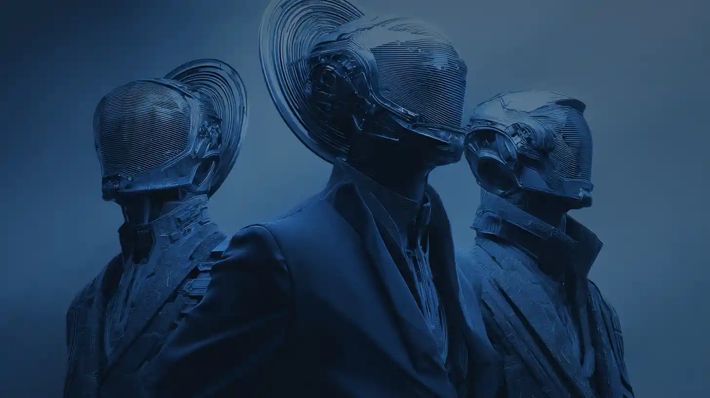 Middle aged man in a cinematic sci fi desert scene