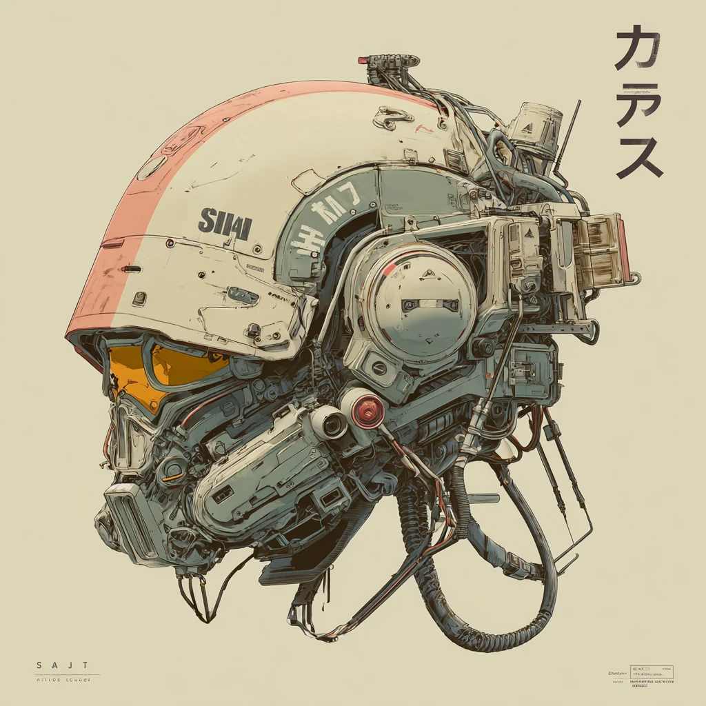 Cyberpunk sci fi spaceship in a wasteland inspired scene