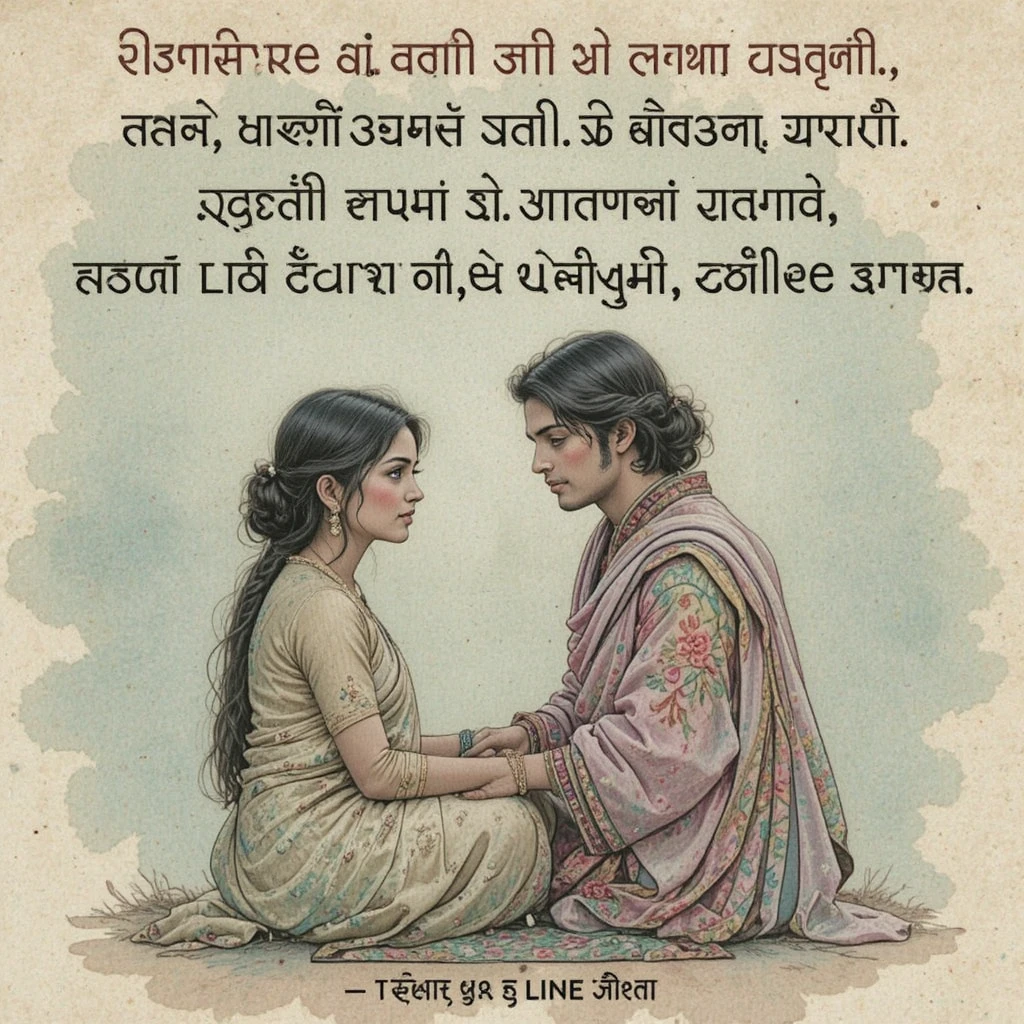 Young village couple sharing a tender romantic moment