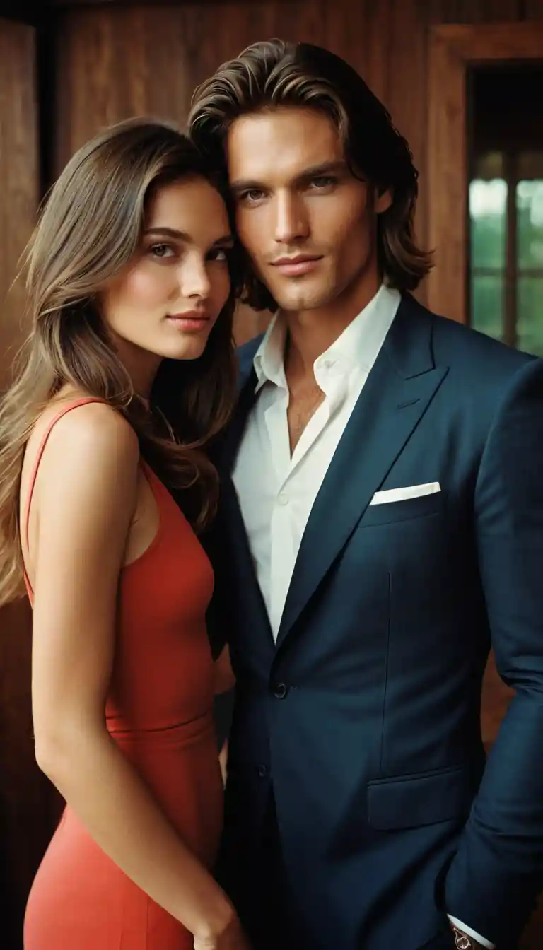 Charming European man in suit taking an intimate indoor selfie