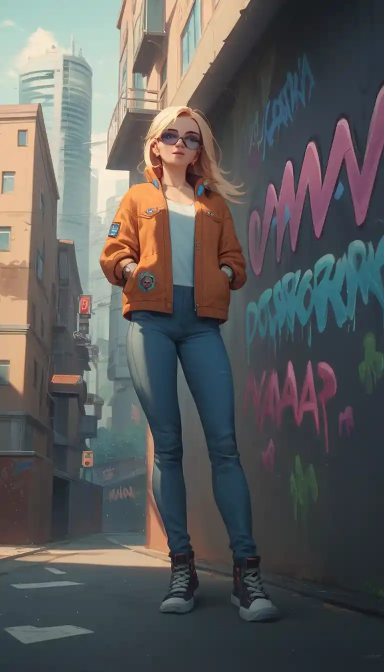Ritratto di donna africana in stile graffiti neon cyberpunk