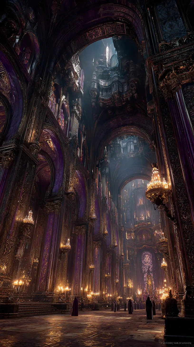 Monstro de fantasia sombria em uma paisagem cinematográfica dramática