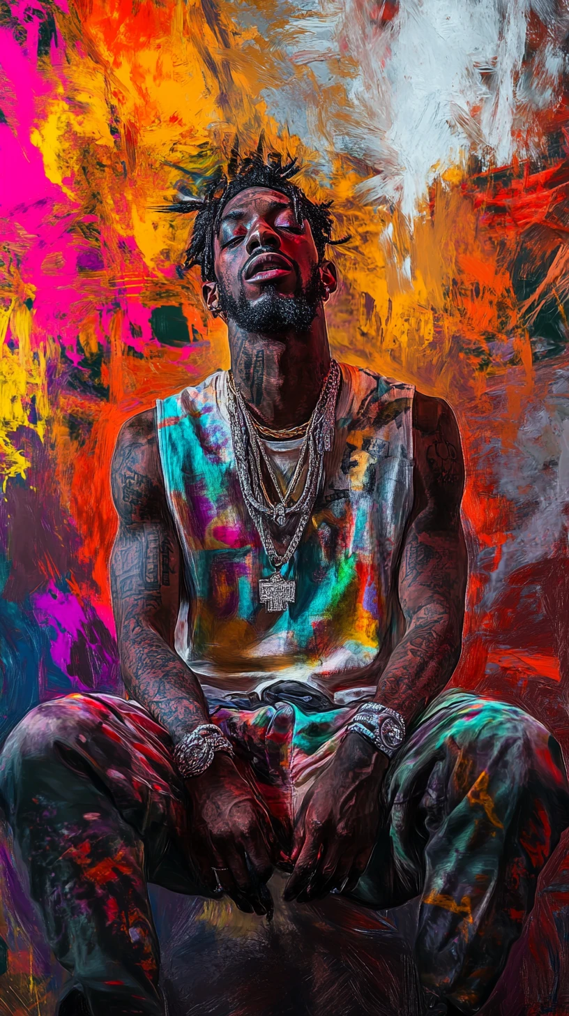 Confident man from the culture expressing gratitude and strength