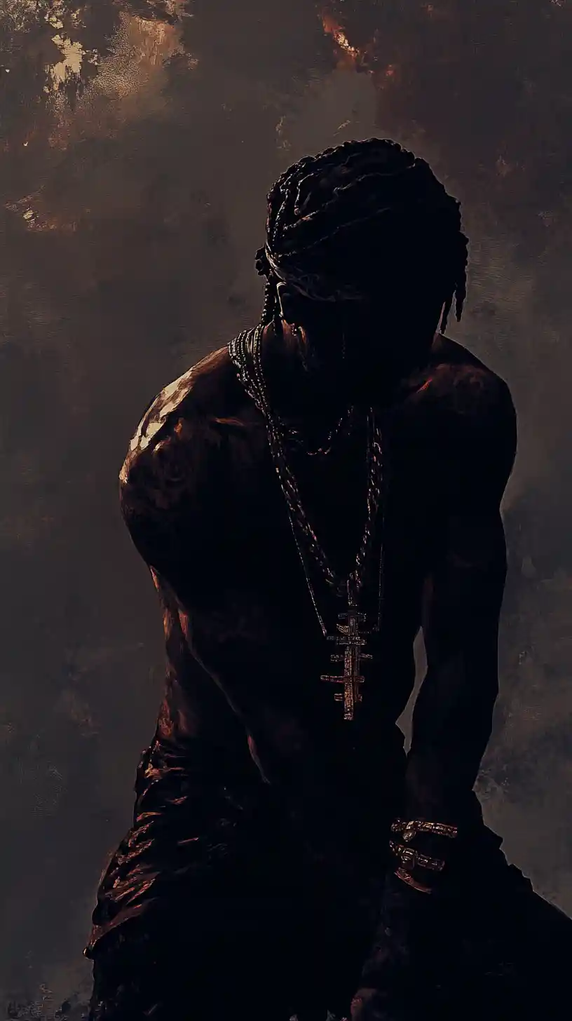 Uomo grato che riflette sulle sue radici e sulla cultura rap
