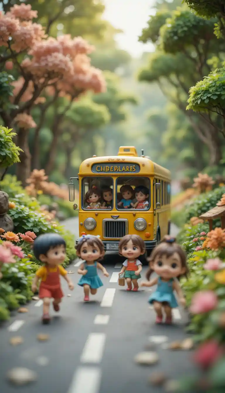 Bambini felici che giocano in un soleggiato asilo all’aperto