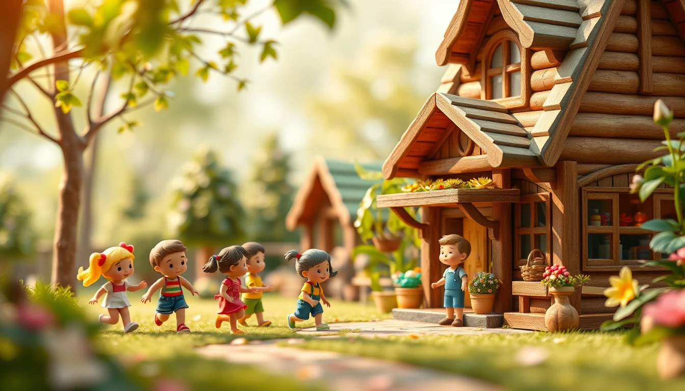 Joyful children playing on a sunny outdoor playground
