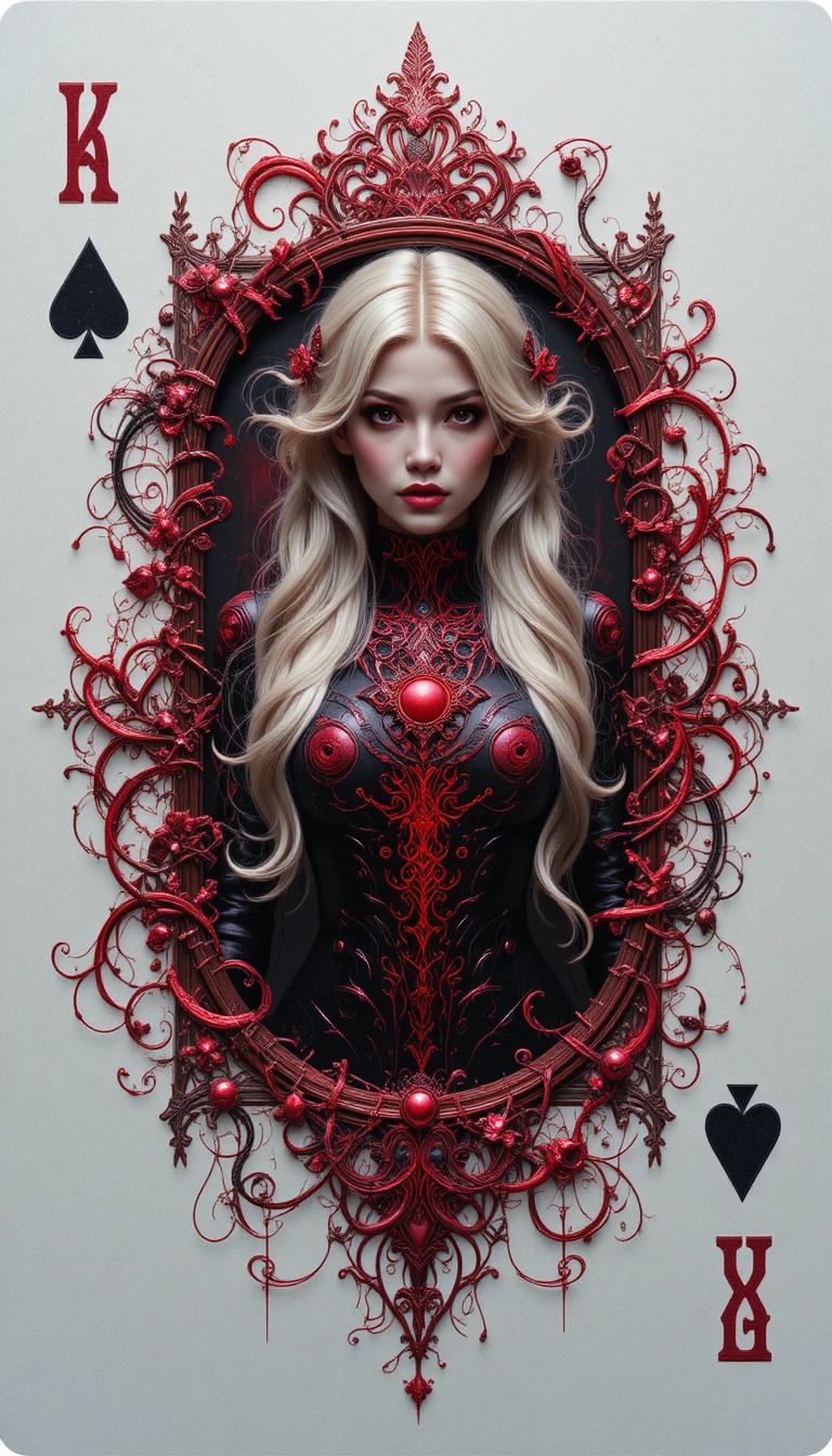Carta da gioco 3D che emerge da un foro su sfondo bianco