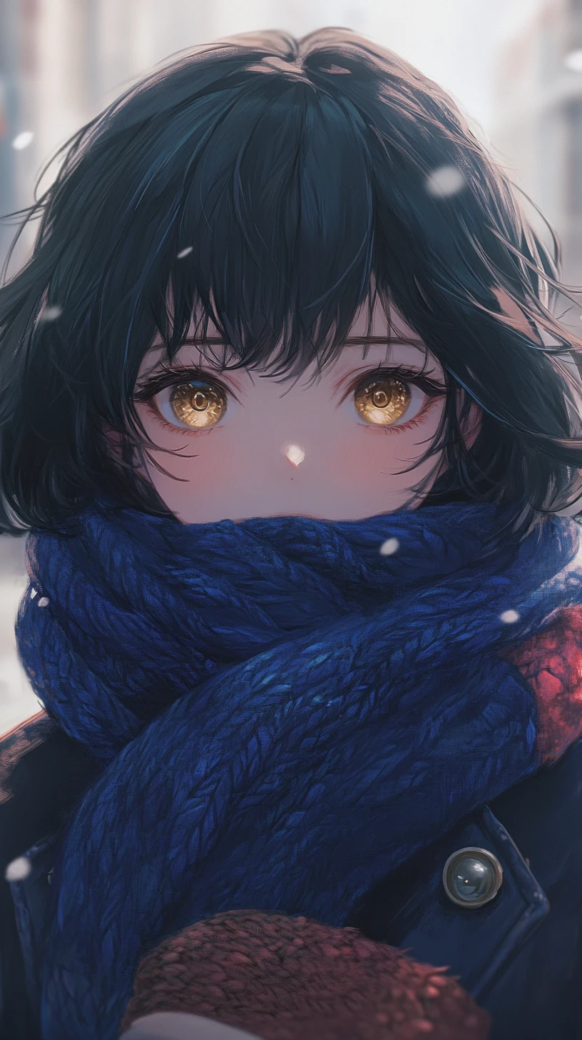 Ritratto di ragazza anime in stile ricamo fatto a mano
