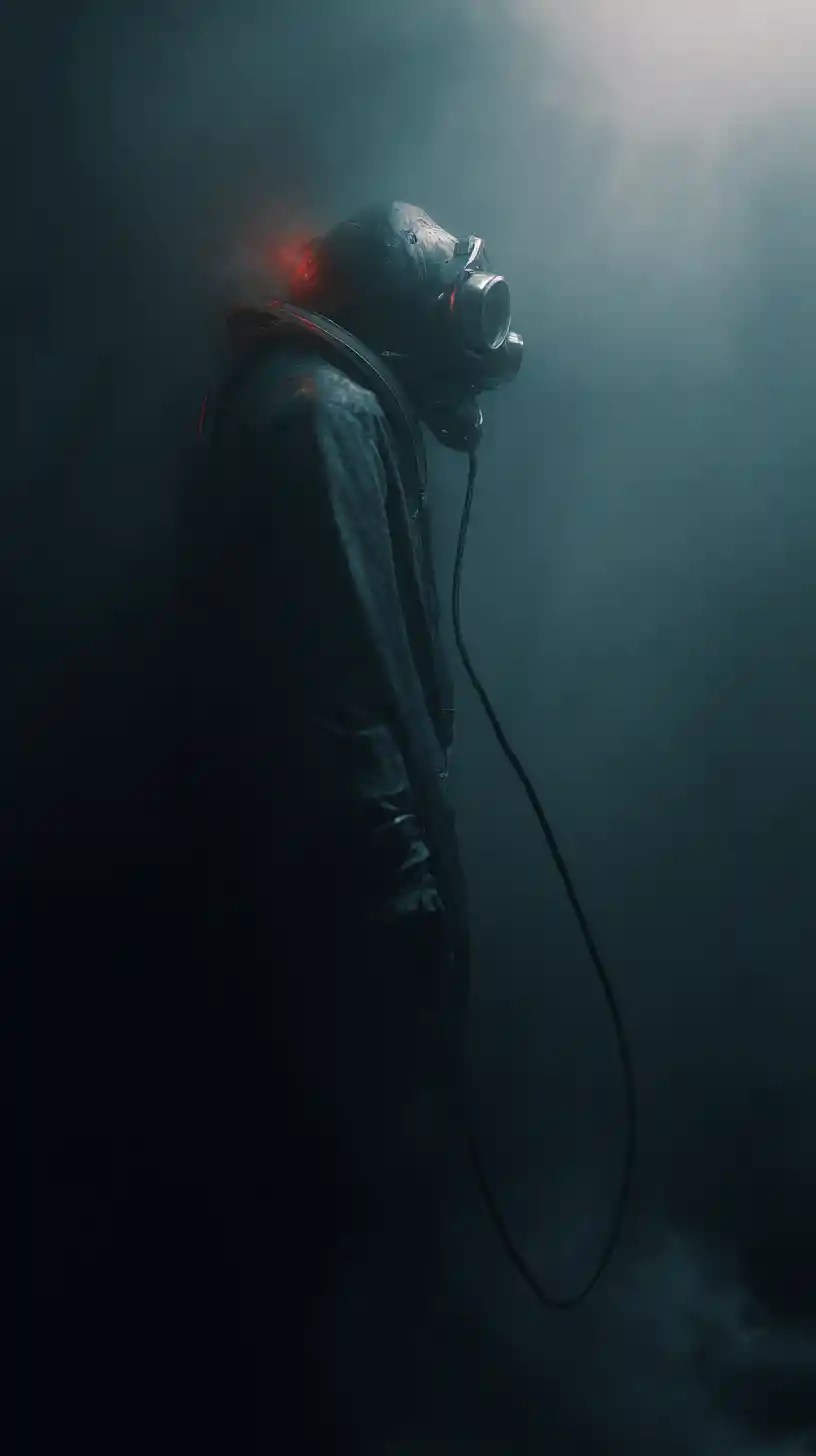Close up view of a single standing microphone