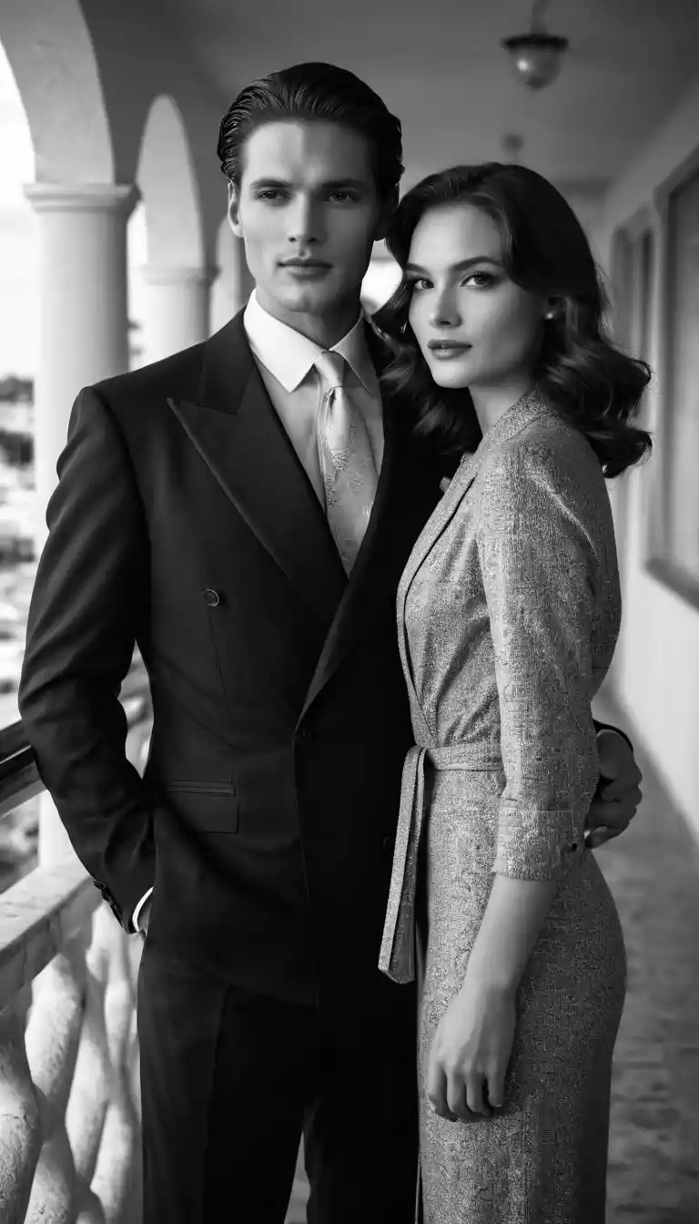 Elegant couple selfie on the Cannes red carpet