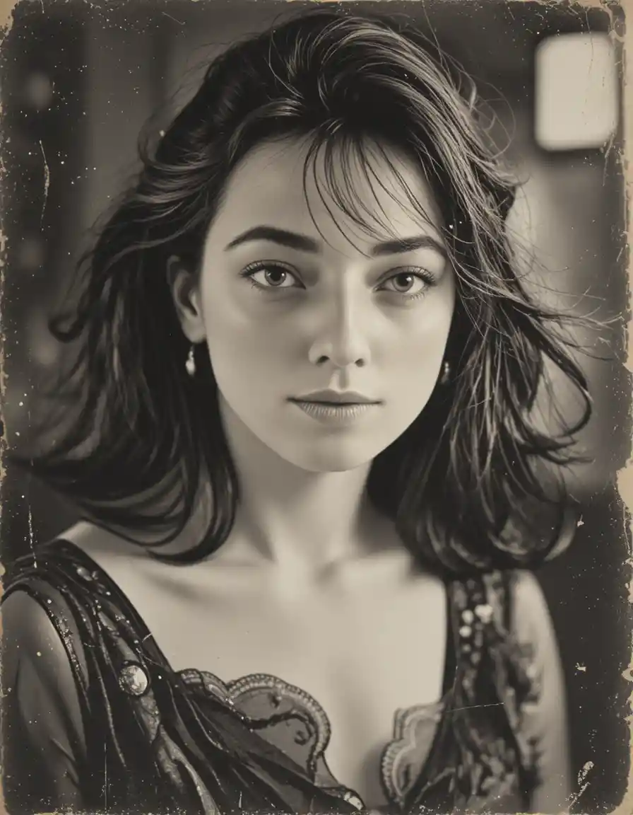Vintage close up portrait of Ukrainian estrada singer