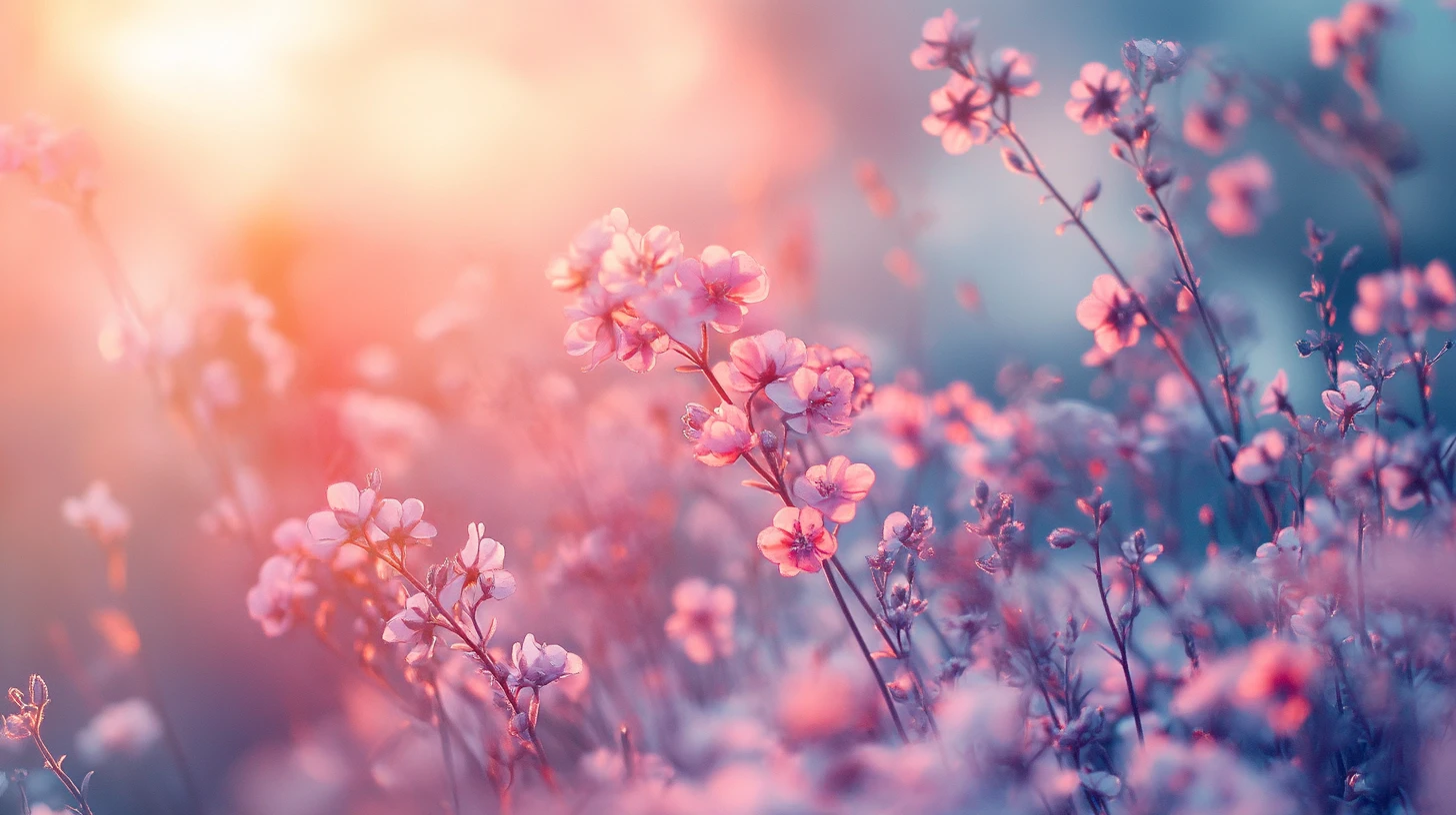 Flor mística rosa de ensueño en un paisaje de fantasía