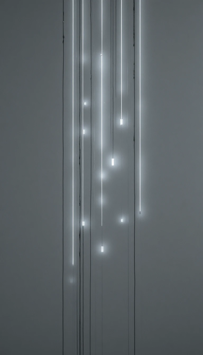 Minimalist glowing illustration on a soft gray background
