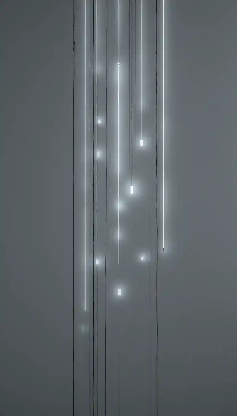 Minimalist glowing illustration on a soft gray background