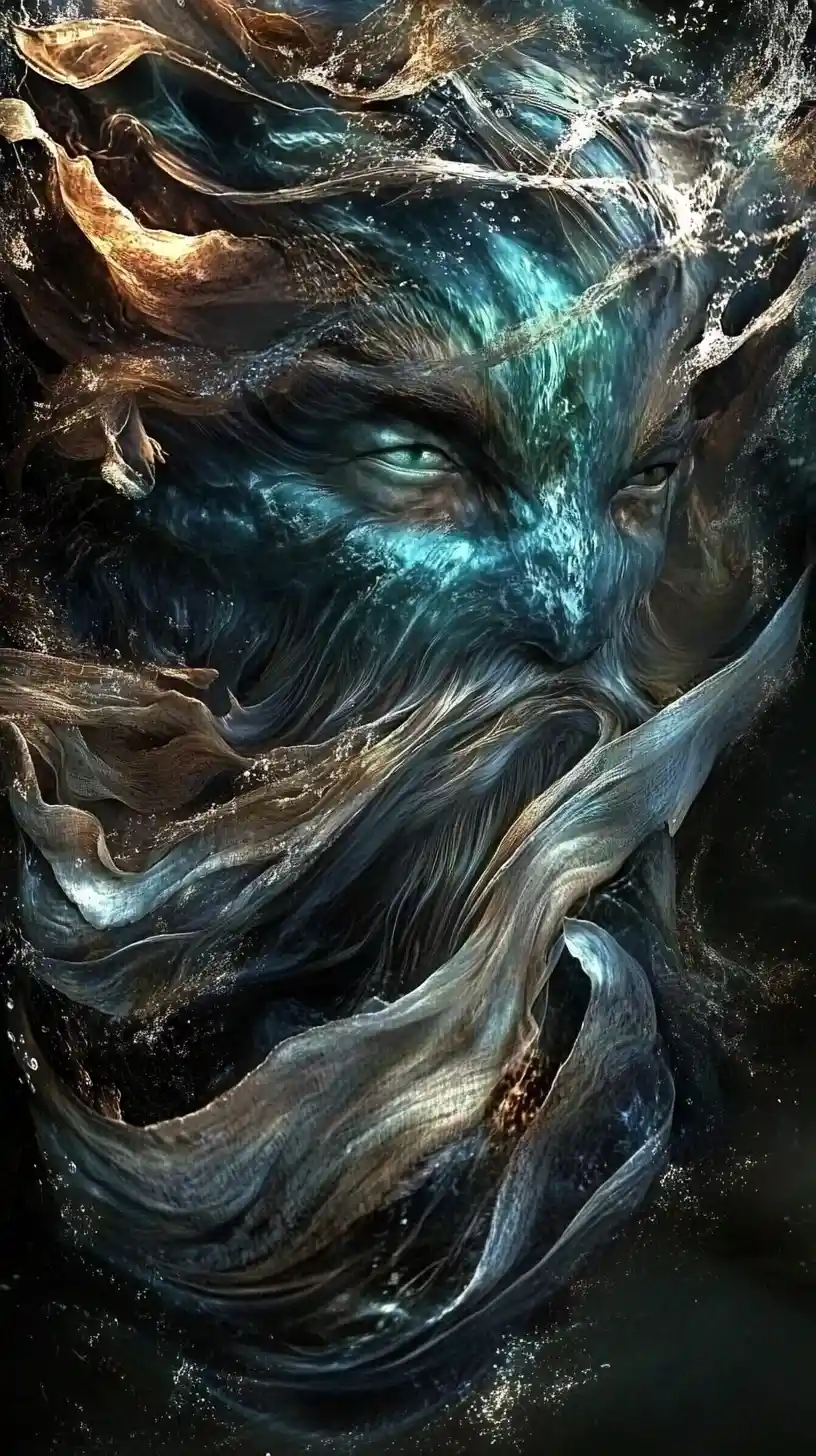 Mystical Sea Creature Emerging From The Ocean Depths