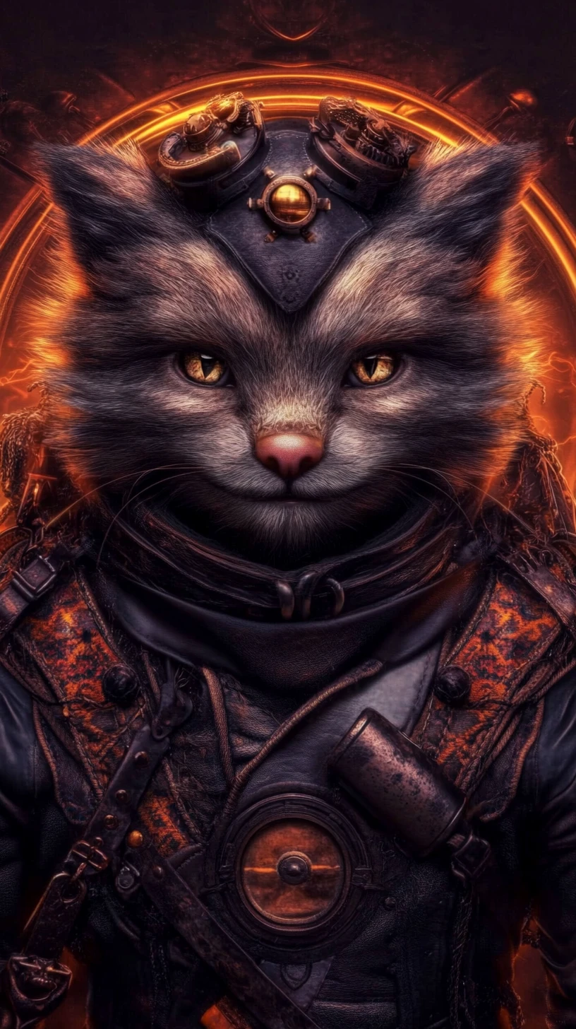 Whimsical Fantasy Creature In Bohemian Steampunk Portrait