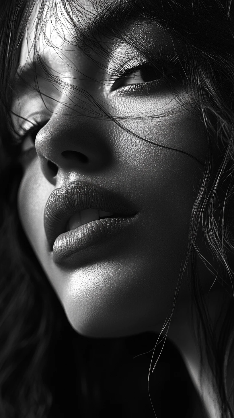 Black and white portrait of a mysterious latino woman