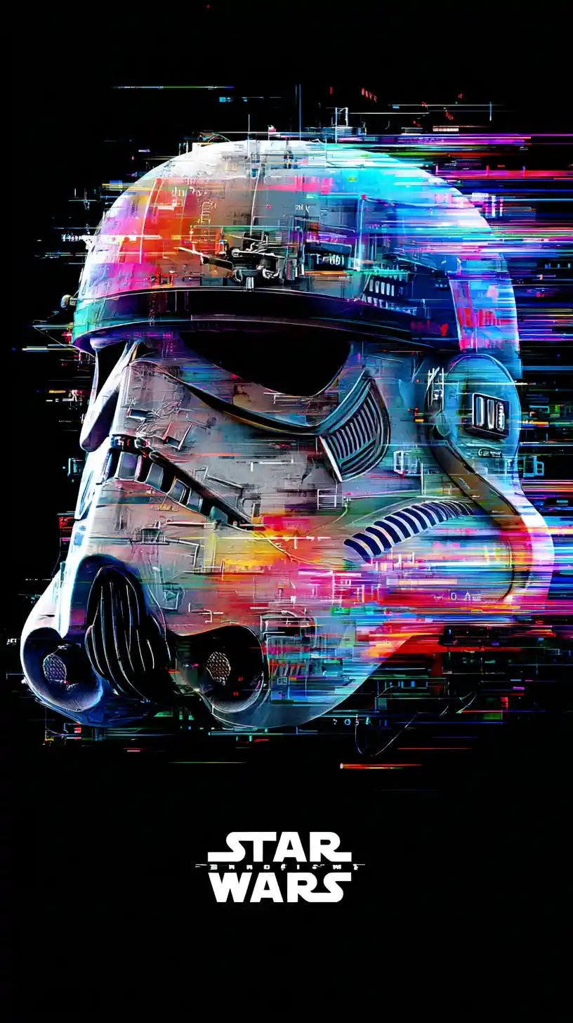 Minimalistisches Schwarz-Weiß-Poster mit Sci-Fi-Raumjäger