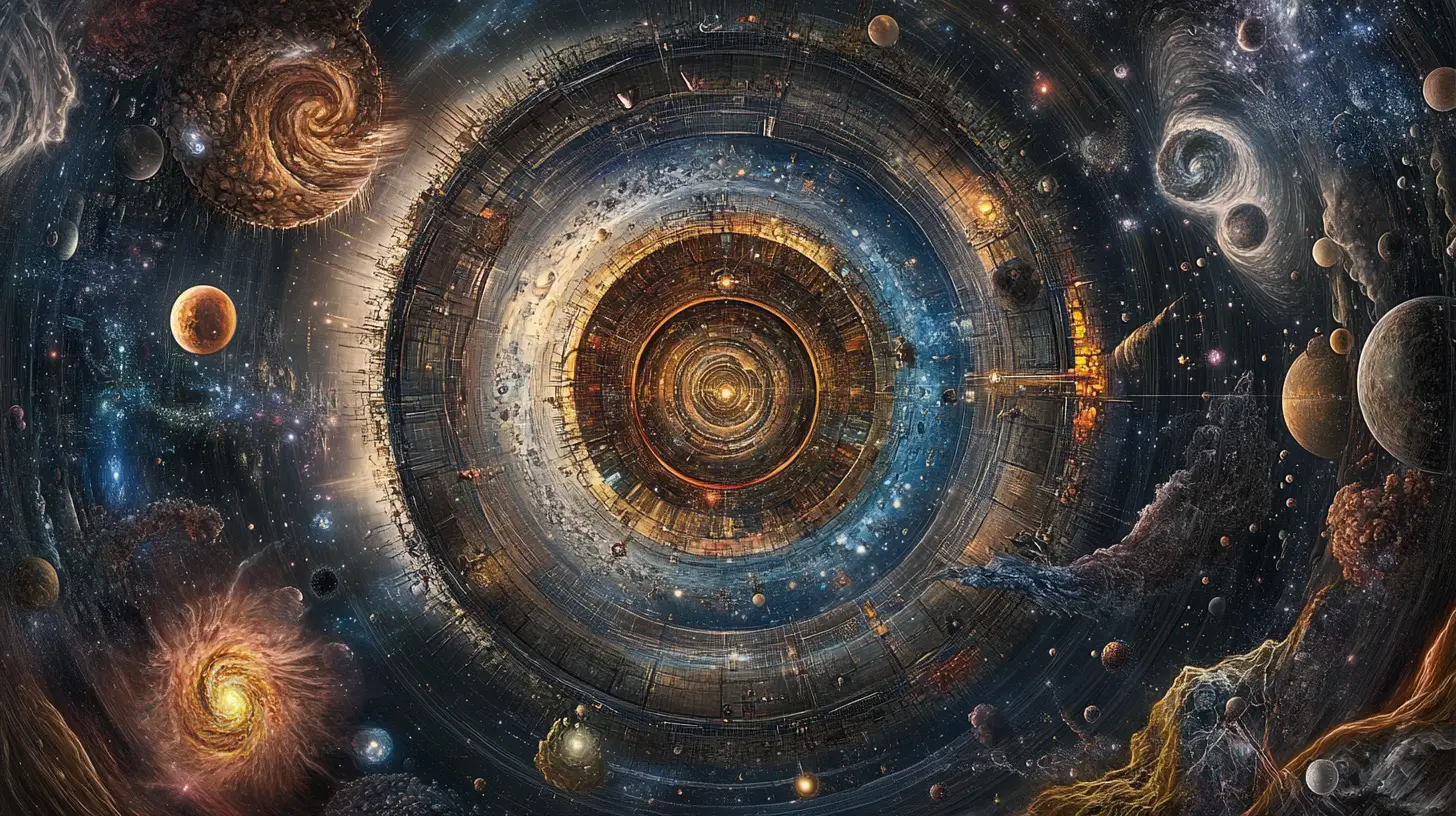 Cosmic deep time timeline from universe birth to modern era