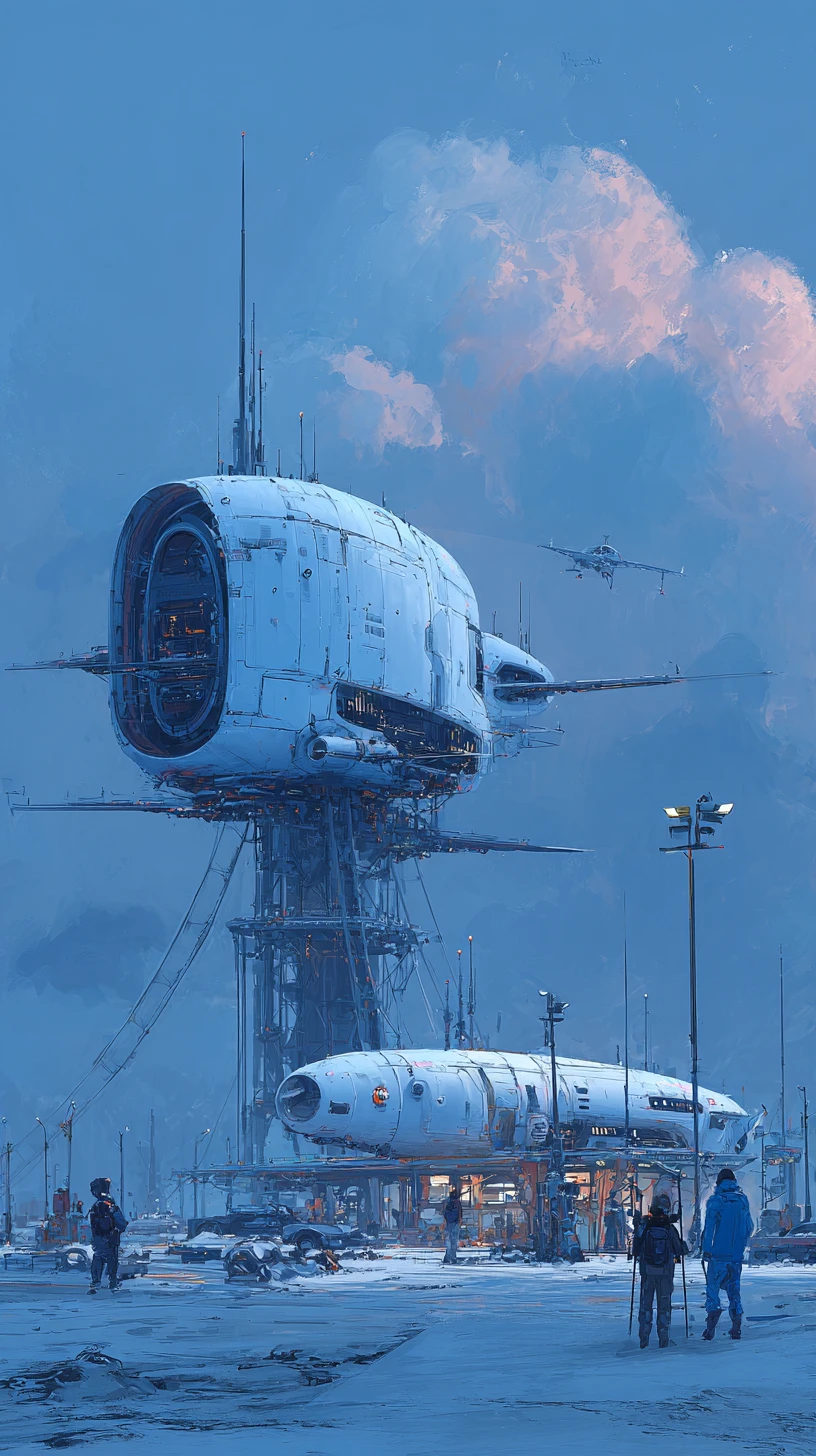 Airplane flying toward a distant city skyline for a hug