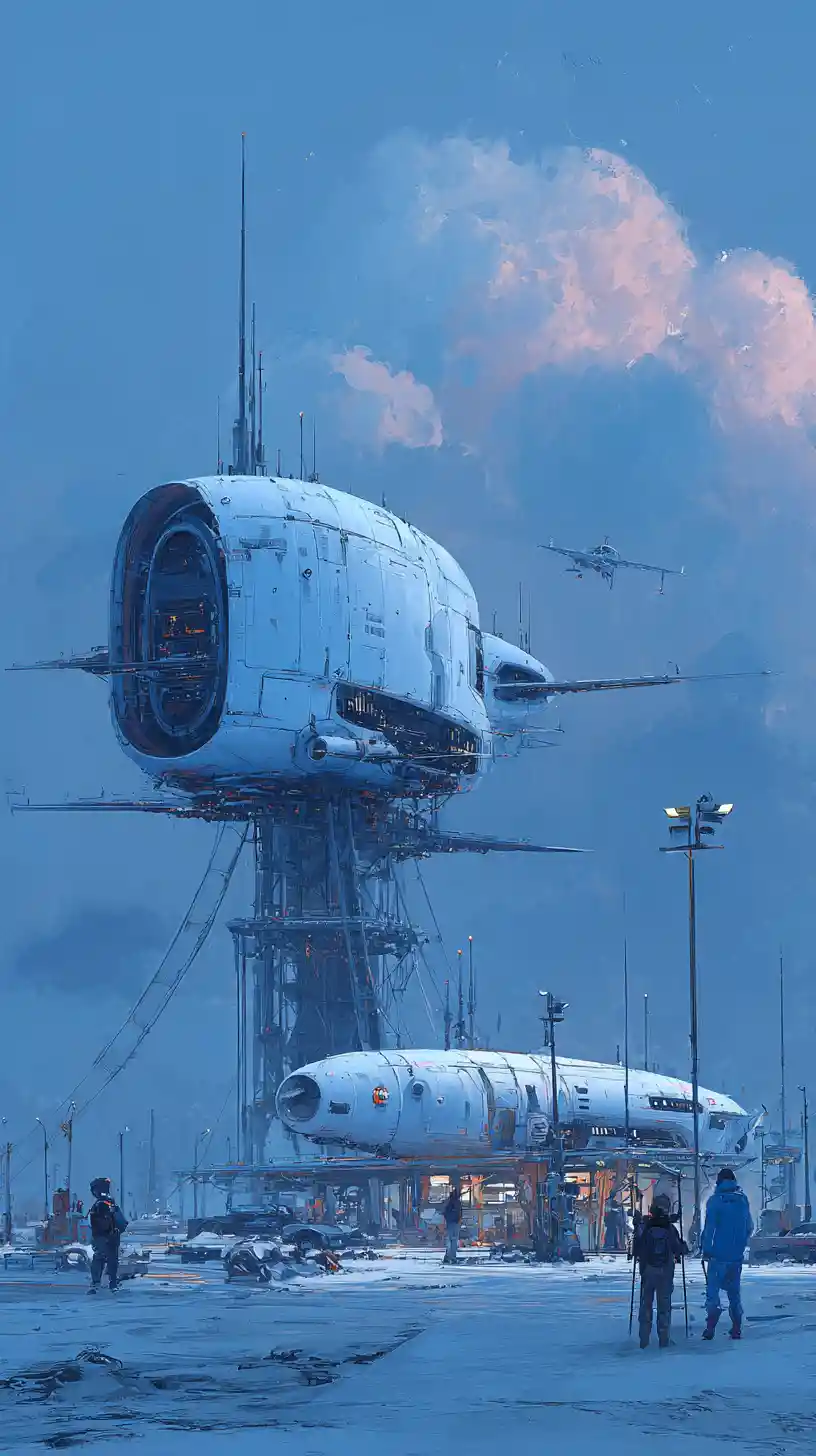 Airplane flying toward a distant city skyline for a hug