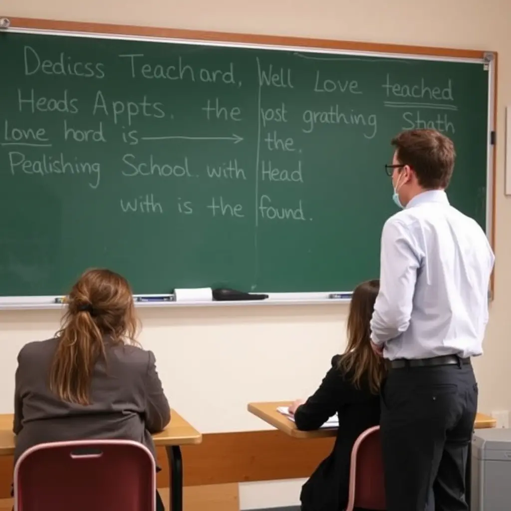 Hombre atacando a un compañero con una llave inglesa en un aula