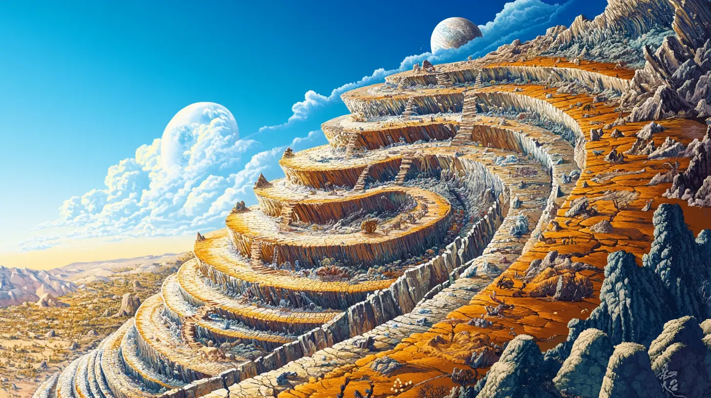 Spiral illustration of geologic time and earths ancient history