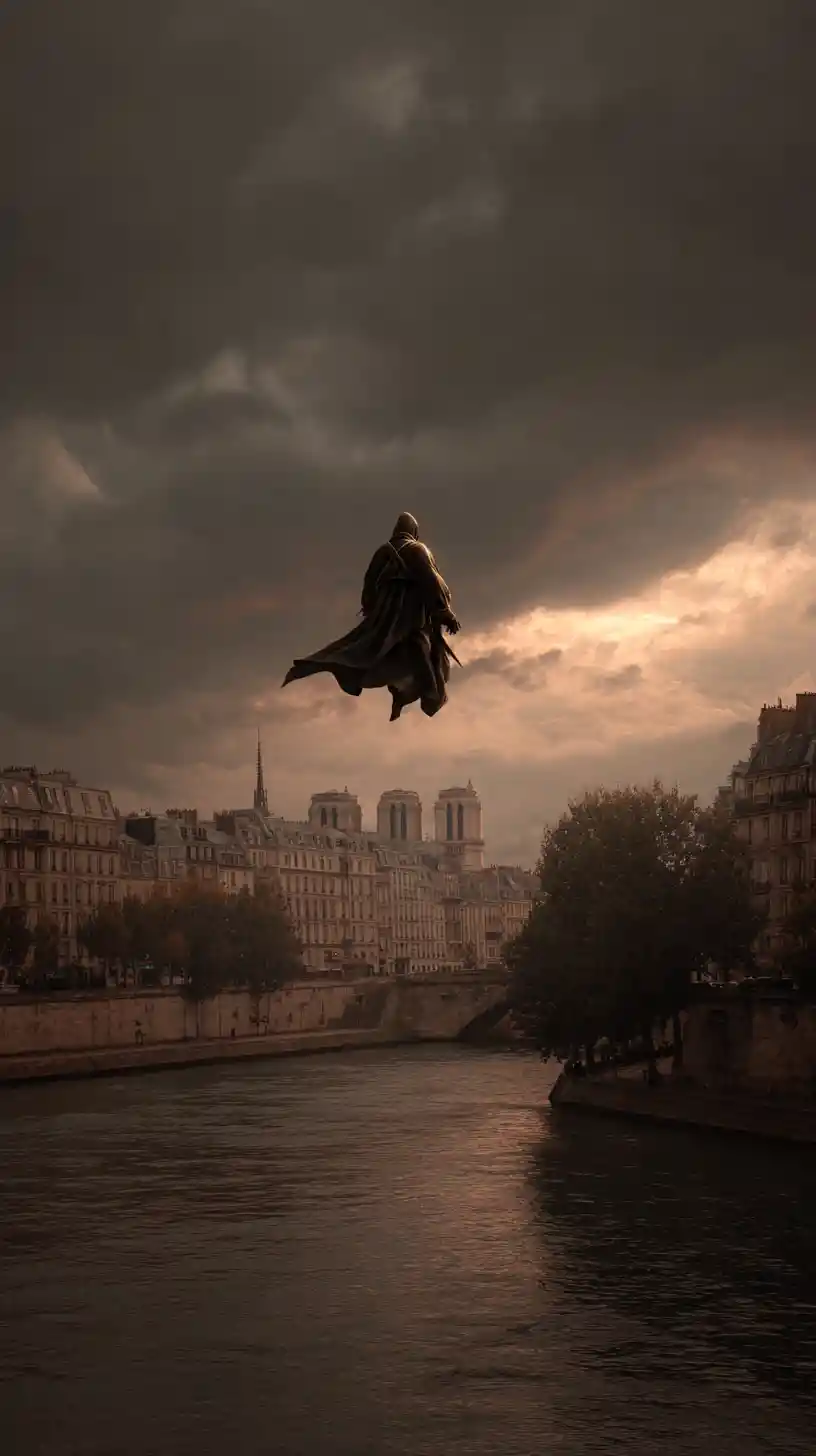 Man flying on an airplane to Paris for a hug