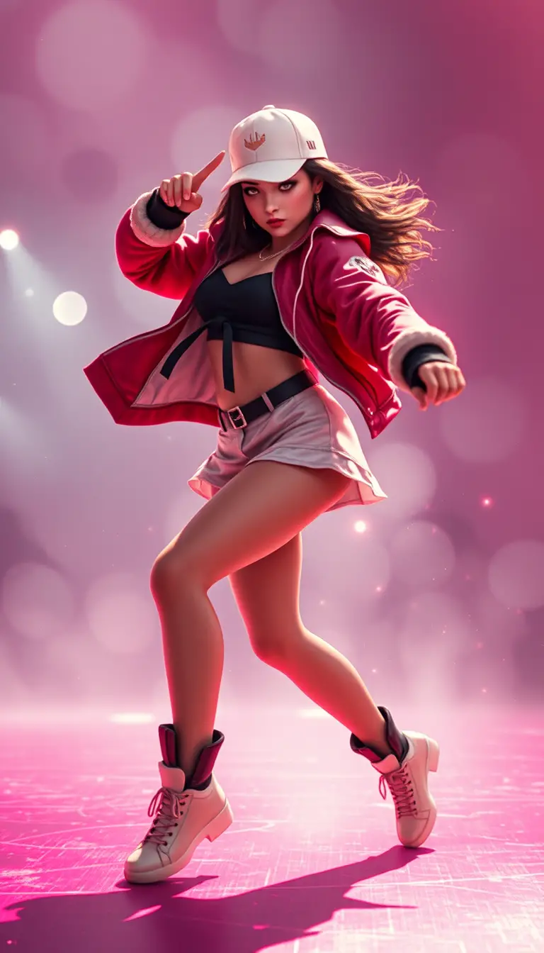 Confident female dancer in a dynamic cinematic hip hop moment