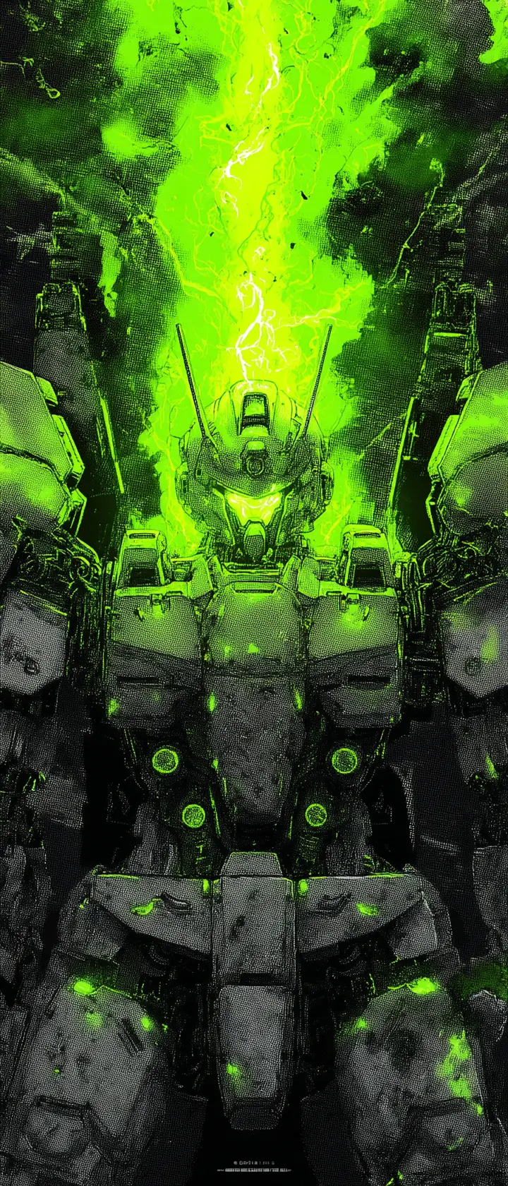 Anime mech pilot in critical radioactive plasma overload