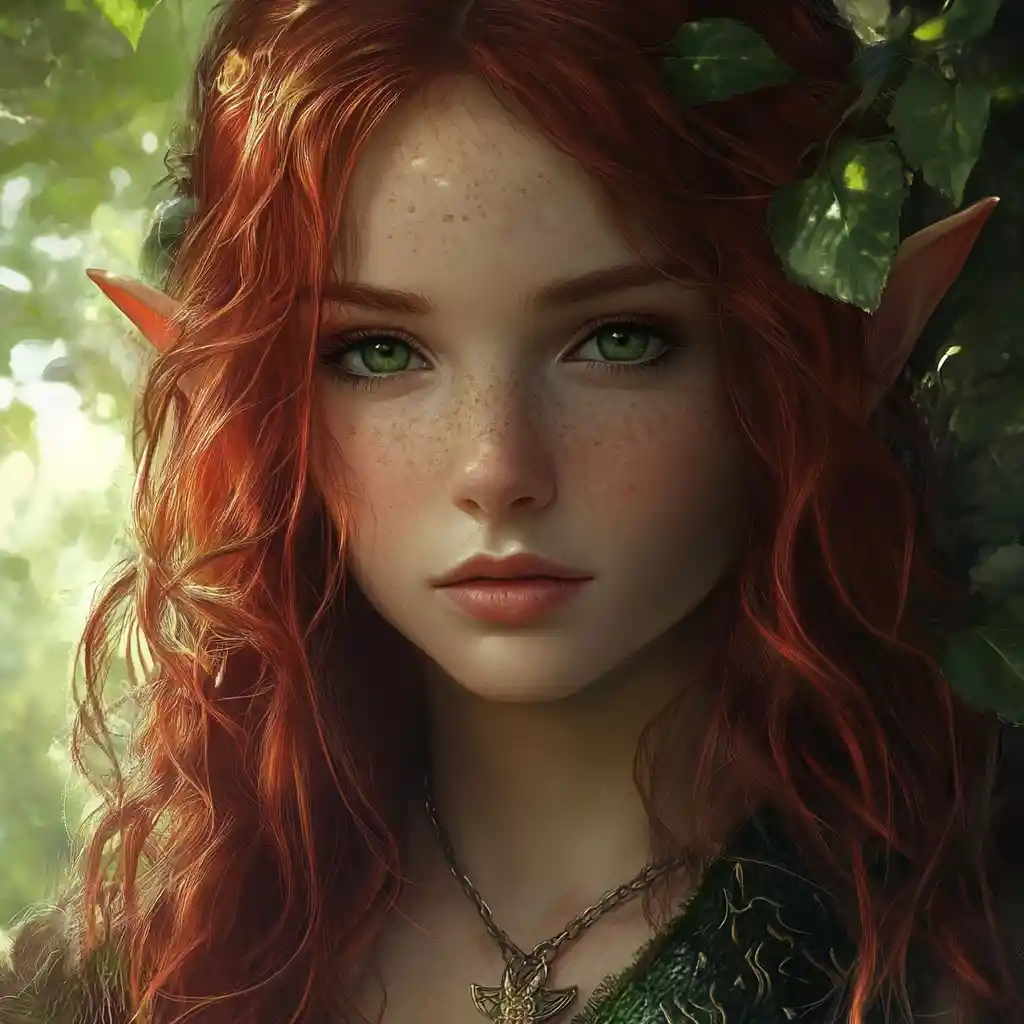 Clérigo elfo devoto de una diosa mística de la naturaleza